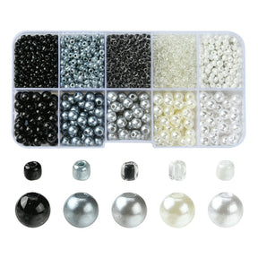 DIY Set – Perlen + Glas-Samenperlen (Mix Farben) - Uniq Perler - 