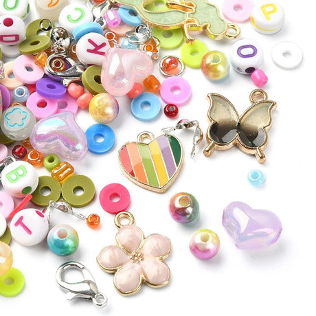 DIY Smykkesæt – Seed Beads, Perler, Elastik & Vedhæng - Uniq Perler - 331856