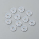 Donut Stopper Perle i Gummi – Klar (2mm, 20 Stk) - Uniq Perler - 111751