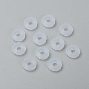 Donut Stopper Perle aus Gummi – Klar (2mm, 20 Stück) - Uniq Perler - 111751