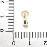 Dråbe med Zirkonia indfatning, Langtidsholdbar 18K forgyldning (8.5x3.5x3mm) - Uniq Perler - 