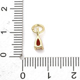 Dråbe med Zirkonia indfatning, Langtidsholdbar 18K forgyldning (8.5x3.5x3mm) - Uniq Perler - 