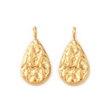 Dråbe Vedhæng – 18K Vandfast Forgyldt Stål (19mm) - Uniq Perler - 117776