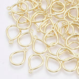 Dråbe Vedhæng, Forgyldt, 17x12mm, (6 stk.) - Uniq Perler - 112847