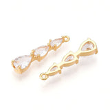 Dråbe vedhæng, Langtidsholdbar 18K Guldbelagt (23.5x5.5x4mm) - Uniq Perler - 