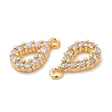 Dråbe Vedhæng Med Klare Zirkonia Sten, 18K Forgyldt, 11x6x2mm - Uniq Perler - 1111489979