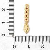 Dråbe vedhæng, Orange Zirkonia sten, 18K forgyldt (4x23x3mm) - Uniq Perler - 