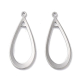 Dråbe Vedhæng, Platin Farvet Messing, 30x13mm, 2 stk. - Uniq Perler - 112724