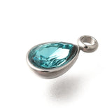 Dråbe Vedhæng, Stål, 10,5x5,5mm - Uniq Perler - 114800