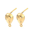 Dråbeformet Ørestikkere Med Klare Zirkonia Sten, Forgyldt, (12,5x6,5mm) - Uniq Perler - 113097