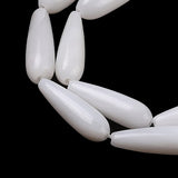 Dråbeformet Shell Perler, 15x5mm - Uniq Perler - 112388