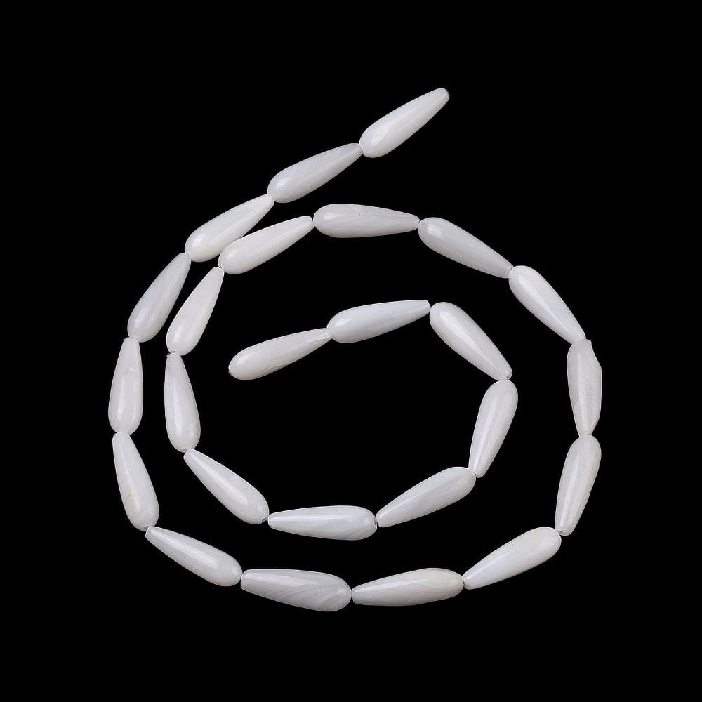 Dråbeformet Shell Perler, 15x5mm - Uniq Perler - 112388