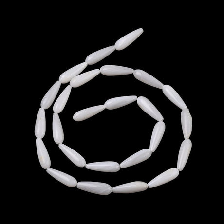 Dråbeformet Shell Perler, 15x5mm - Uniq Perler - 112388