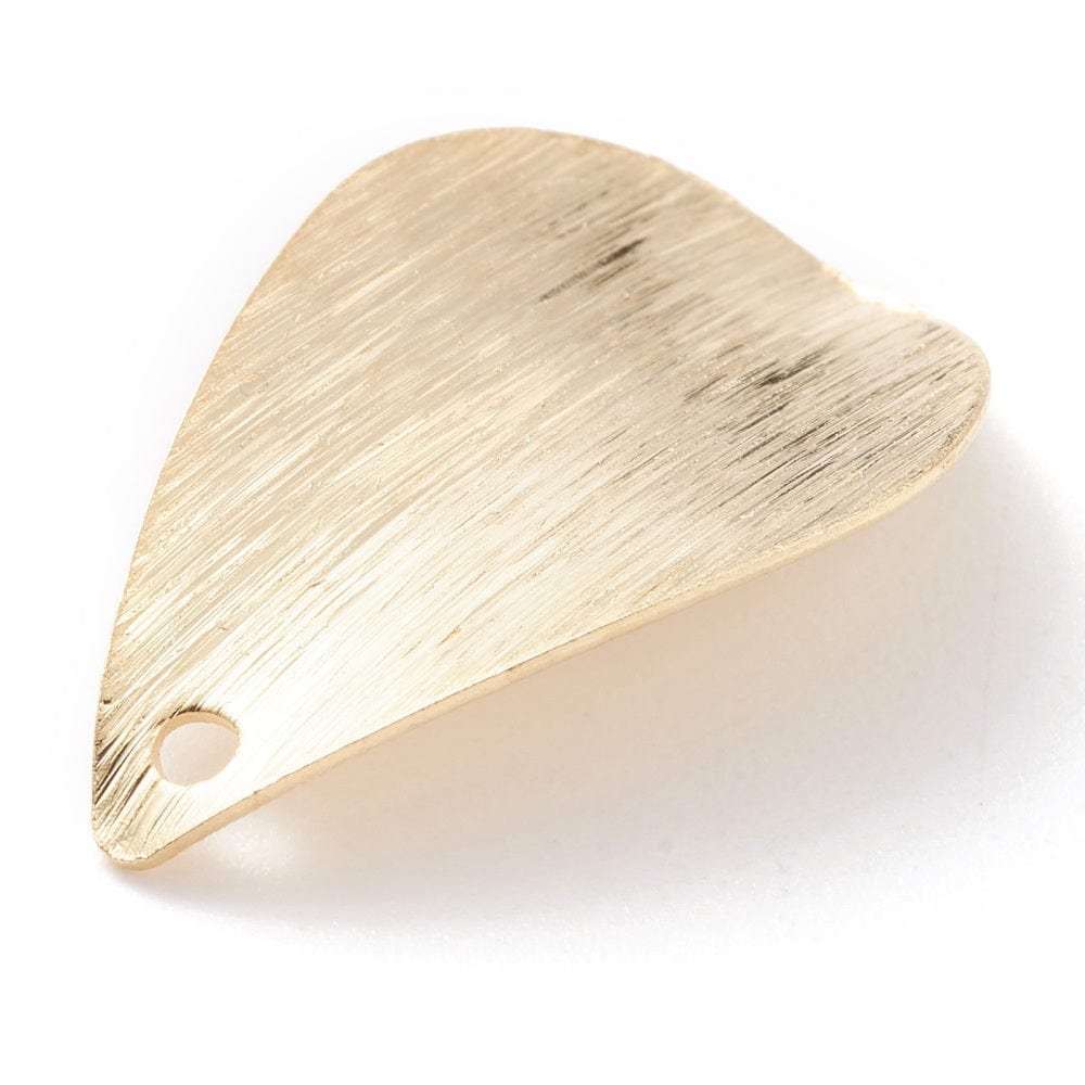 Dråbeformet Vedhæng - 24K Forgyldt (13x20mm) 6 stk - Uniq Perler - 615844