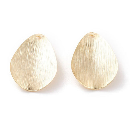 Dråbeformet Vedhæng - 24K Forgyldt (13x20mm) 6 stk - Uniq Perler - 615844