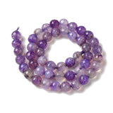 Dragon Vein Agat – Lilla, Facetteret (8mm) - Uniq Perler - 114285