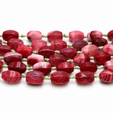 Dragon Vein Agat Perler – Cerise, Lanterne (19~20x14~16mm) - Uniq Perler - 125098