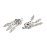 Drømmefanger Vedhæng, Platin Belagt, 25x9mm - Uniq Perler - 113163