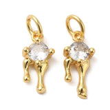 Drop Zirkonia Vedhæng, 18K Langtidsholdbar Forgyldning, 14x6mm - Uniq Perler - 113445