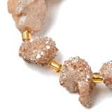 Druzy Agat Perler – Nuggets, Brun (10 - 16x12,5 - 15mm) - Uniq Perler - 117513