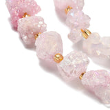 Druzy Agat Perler – Nuggets, Rosa (10 - 16x12,5 - 15mm) - Uniq Perler - 117512