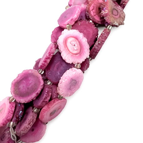 Druzy Kvarts Perler – Violet, Nuggets (14~22x13~20x4~6mm) - Uniq Perler - 120062