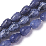 Dumortierit Kvarts - Dråber, Facetteret (15x10mm), 1 Stk - Uniq Perler - 112888