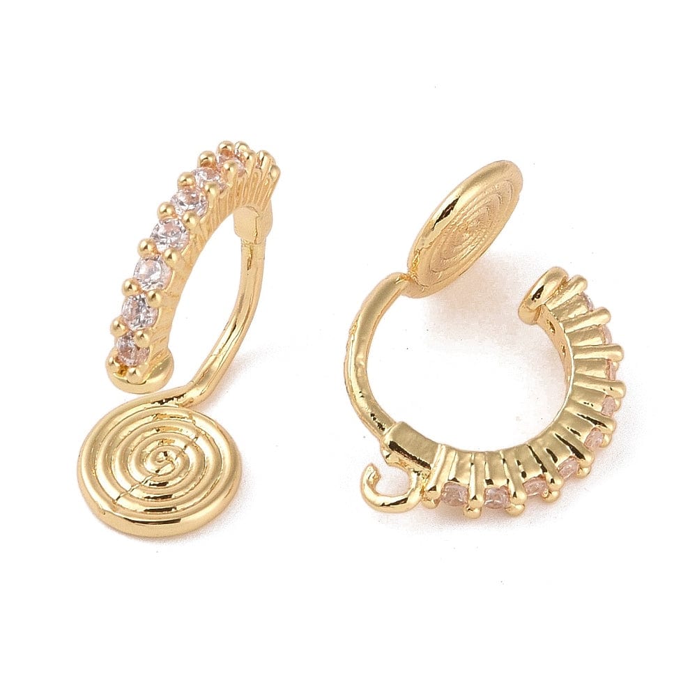 Ear Cuff Med Øje - 18K Langtidsholdbar Forgyldt (18x14,5mm) - Uniq Perler - 112729