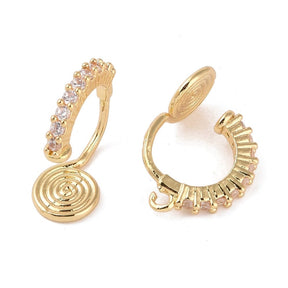 Ear Cuff With Eye - 18K Long-Lasting Gold Plated (18x14.5mm) - Uniq Perler - 112729