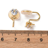 Ear Cuff with Zirconia – 18 Carat Gold-plated (15.5mm) - Uniq Perler - 