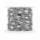 <tc>Vannfast</tc> "Star Link"-kjede, gullbelagt stål, 2,1 mm, 1 m