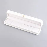 Eksklusiv Aflang Smykkeæske - Hvid (24x5,5x3,9cm) - Uniq Perler - 145602