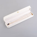 Eksklusiv Aflang Smykkeæske - Hvid (24x5,5x3,9cm) - Uniq Perler - 145602