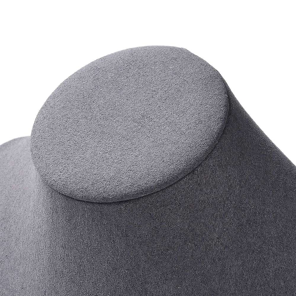 Eksklusiv Display Buste Til Udstilling I Grå Med Træfod - Uniq Perler - 111564