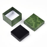 Eksklusive Gaveæsker Med Print, Grøn, (5x5x3,5 cm), 6 Stk - Uniq Perler - 112851