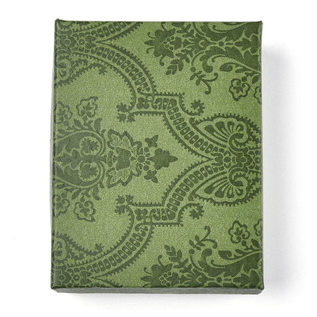 Eksklusive Gaveæsker Med Print - Grøn (9x7x2,7cm), 6 stk. - Uniq Perler - 112852