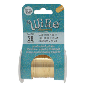 Ekstra Slidstærk Wire - 24 karats Forgyldning - 0,3mm (36m) - Uniq Perler - 118499