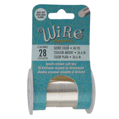 Ekstra Slidstærk Wire - Forsølvet (0,3mm, 36m) - Uniq Perler - 123234