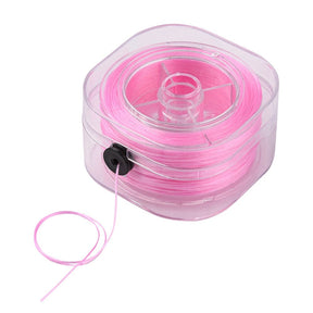 Elastiksnöre – Rosa, Rund (0,8mm) 90m - Uniq Perler - 115206