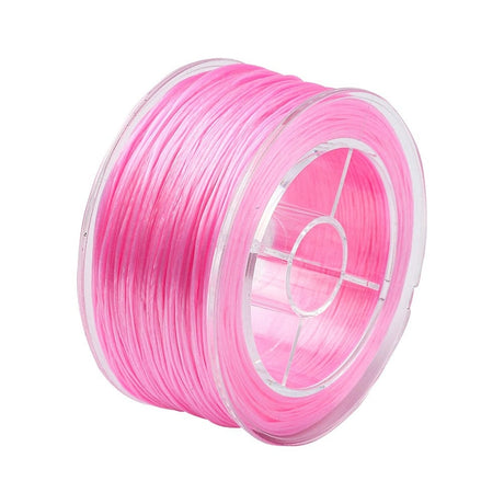Elastiksnor – Pink, Rund (0,8mm) 90m - Uniq Perler - 115206