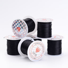 Elastiksnor – Sort(0,8mm, 10m) - Uniq Perler - 