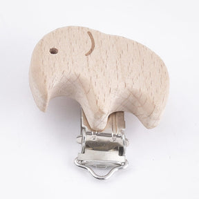 Elefanten-Schnullerhalter Mit Clip - Holz, (49x41x19mm) 5 Stück - Uniq Perler - 99485483
