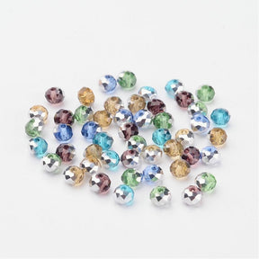 Electroplated Glass Beads, 4x3mm, 100 pcs - Uniq Perler - 344601