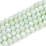 Elektroplatede Glasperler – Grøn, Facetteret, Rondel (4,5x3,5mm) - Uniq Perler - 76932669567092885503880884