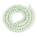 Elektroplatede Glasperler – Grøn, Facetteret, Rondel (4,5x3,5mm) - Uniq Perler - 76932669567092885503880884