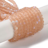 Elektroplatede Glasperler, Peach, Rondel, (3x3,5mm) - Uniq Perler - 112994