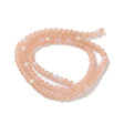 Elektroplatede Glasperler, Peach, Rondel, (3x3,5mm) - Uniq Perler - 112994