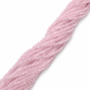 Elektroplatede Glasperler - Rosa (2x3mm) - Uniq Perler - 111981