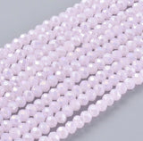 Elektroplatede Glasperler - Rosa (2x3mm) - Uniq Perler - 111981