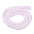 Elektroplatede Glasperler, Rosa, Frostet, Rondel, (3x3,5mm) - Uniq Perler - 111287